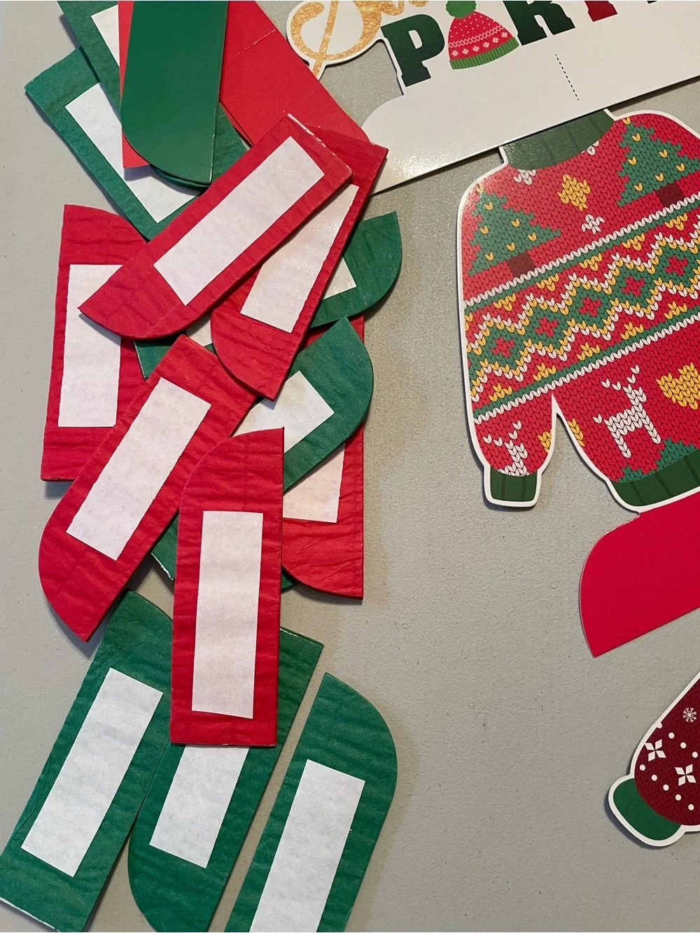 Holiday Ugly Sweater Party Table Decor Centerpieces 12ct Red & Green